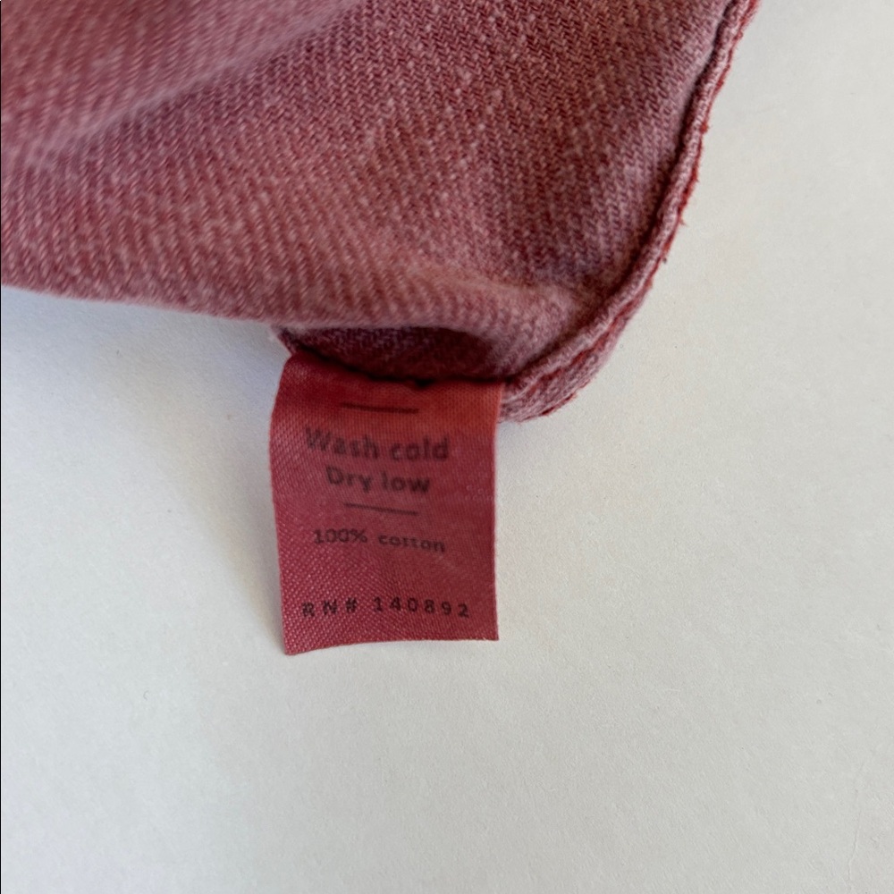 Marine Layer Stonewashed Red Cotton Long Sleeve Button Shirt Mens Size Medium - Picture 6 of 11